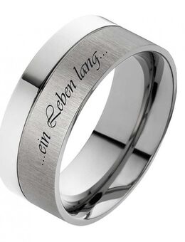 Herrenring Titanring HT084 mit individuell Außengravur - Aholming