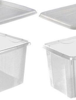 keeeper Stapelbox emil (Set, 2 St), 30 L, mit Deckel, hochwertiger Kunststoff