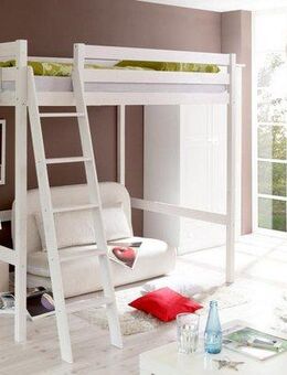 Ticaa Hochbett mit Rollrost in 2 Breiten, Kiefer