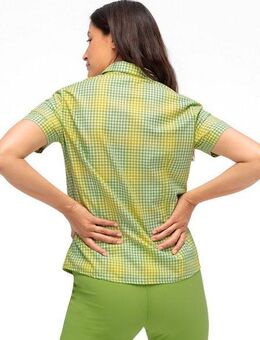 Maier Sports Funktionsbluse Philina Karierte Kurzarm-Bluse für Wandern, Reisen und Freizeit