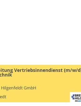 Sachbearbeitung Vertriebsinnendienst (m/w/d) Lüftungstechnik - Norderstedt