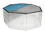 Kerbl Pet Freigehege 8eckig mit Sonnenschutz - 8 Elemente à B 57 x H 56 cm