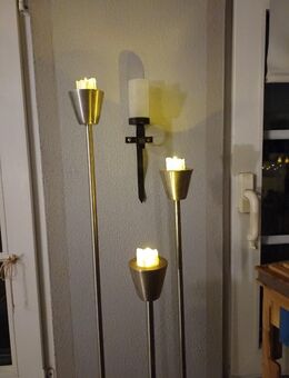 Große massive Teelicht Ständer Edelstahl 3er Set - Hückelhoven