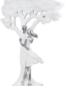 Casablanca by Gilde Dekofigur Skulptur Paar, Baum Liebesblicke weiß H. 44 cm (1 St)