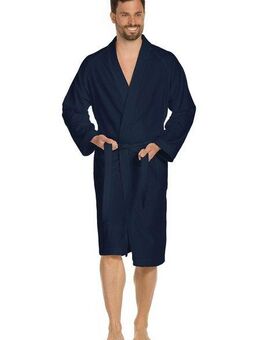 Vossen Unisex-Bademantel Dallas, ideal für Sauna & Spa, Hotelbademantel, Morgenmantel, Kurzform, Webvelours, Kimono-Kragen, Gürtel, für Damen & Herren, reine Baumwolle, mit Kimono-Kragen