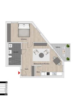 2-Zimmer Wohnung mit Balkon und Aufzug im betreuten Wohnen - Siegelsbach