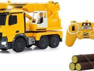 Jamara RC-LKW Schwerlastkran Mercedes Liebherr 2,4GHz gelb, mit Programmierfunktion
