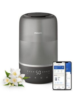 Philips Luftbefeuchter HU1510 1000 Series, ultraschall, 3 l Wassertank, für 41 m² Räume, mit Aroma-Diffusor, Stimmungslicht, App verbunden