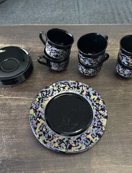 18-teiliges Kaffeeservice schwarz - Vilshofen (Donau) Zentrum