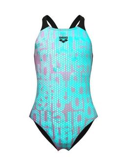 Arena Badeanzug G ARENA MULTI COLOURS SWIMSUIT V BACK für Mädchen (1-St)