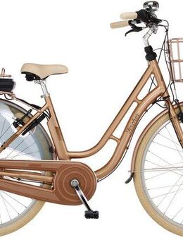 FISCHER Fahrrad E-Bike Cityrad CITA RETRO 2.2 522, 7 Gang Shimano Nexus Schaltwerk, Nabenschaltung, Frontmotor, 522 Wh, (mit Fahrradschloss), Pedelec, Elektrofahrrad für Damen u. Herren