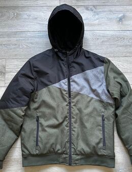 🐟 Fishbone Herren Jacke XL Übergangsjacke Kapuze Grün Grau Schwarz Freizeit - Hamburg