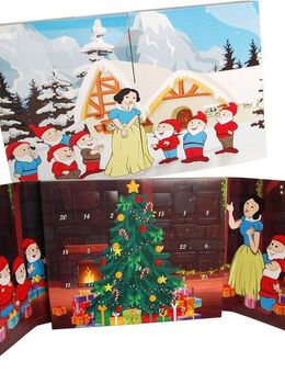 Krebs Glas Lauscha Adventskalender Schneewittchen und die sieben Zwerge, Weihnachtsdeko (Set, 24-tlg), Mini Märchen Adventskalender mit Christbaumschmuck