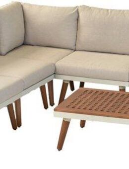 MERXX Gartenlounge-Set »Delphi«, (Set, 13-tlg), Eckbank mit seitlichen Ablageflächen