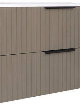 welltime Waschtisch TIBU mit Waschbecken, Badmöbel, zwei Schubladen, Breite 60/80 cm, Badschrank mit Waschbecken, Softclose, Maße B/H/T: 81,5/53/47 cm
