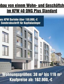 Neubauprojekt KFW 40 - QNG-Förderkredit zu 1.13% in Bad Lippspringe Apartment mit 2 Dachterrasse - Bad Lippspringe