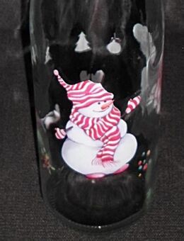 Dekorative, winterliche Flasche - für Likör, Öl oder auch Lichterkette - Hürth