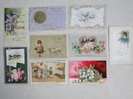 9 Glückwunsch Postkarten, 1903 und später, gelaufen - Coesfeld