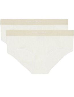 Marc O'Polo Panty Iconic Rib woven (2er Pack) mit breitem Logobund