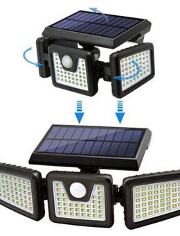 LED Solarleuchte Fluter mit Bewegungsmelder Solarlampe Außen Garten Strahler - Wuppertal