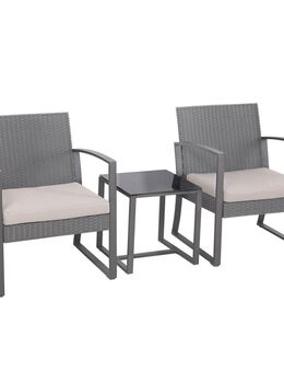 Sitzgruppe Rattan Gartenmöbel Polyrattan Set Tisch Sessel Lounge - Wuppertal