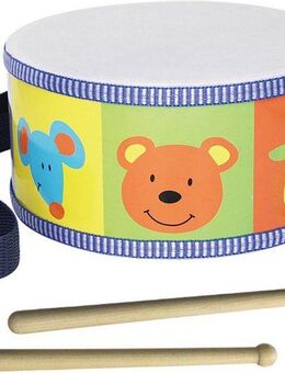 Clifton Spielzeug-Musikinstrument Kindertrommel mit Motiv, mit Kinderlieder CD