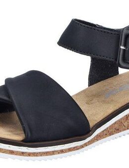 Rieker Sandalette, Keilsandale, Sommerschuh, Urlaubsschuh mit Klettriemchen