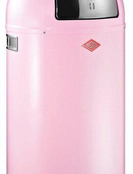 WESCO Mülleimer Pushboy Abfallsammler, mit Metalleinsatz, Griffe, Einwurfklappe aus Edelstahl und Bodenring