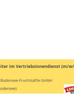 Sachbearbeiter im Vertriebsinnendienst (m/w/d) - Lindau (Bodensee)