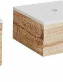 Zeller Present Aufbewahrungsbox, 3er Set, Holz, weiß/natur