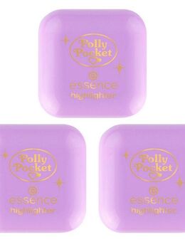 Essence Highlighter Polly Pocket highlighter, 3-tlg., Hinterlässt strahlenden Glow, Perfekt für präzise Highlighting-Momente