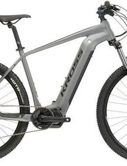 Kross E-Bike Mountainbike KROSS E-MTB Level Boost 1.0 29" grau, 10 Gang Shimano DEORE M5120 Schaltwerk, Kettenschaltung, Mittelmotor, 500 Wh, Pedelec, Elektrofahrrad für Damen und Herren