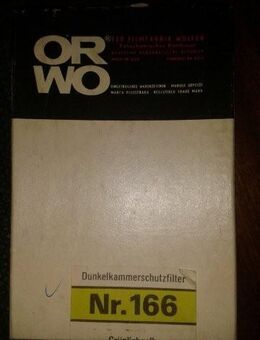 ORWO Dunkelkammerschutzfilter Nr. 166 grünlichgelb/ DDR - Leipzig Ost