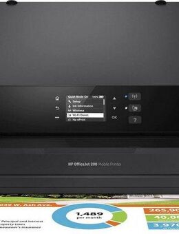HP OfficeJet 200 Mobildrucker mobiler Drucker, (WLAN (Wi-Fi)