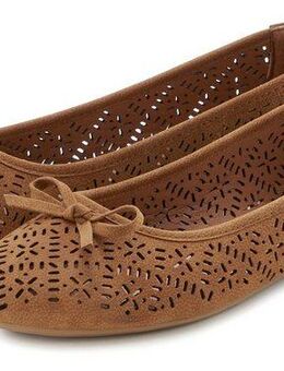 LASCANA Ballerina Freizeitschuh, Slipper, Halbschuh mit kleinen Cut-Outs VEGAN