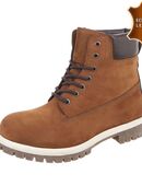 Gr. 39, Schnür- Stiefeletten / Boots - ECHT LEDER - braun in 63486