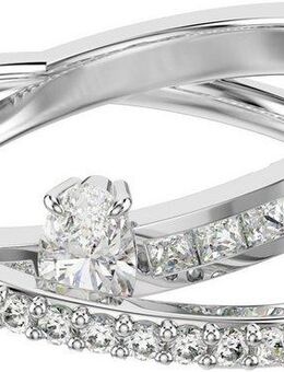 Swarovski Fingerring Schmuck Geschenk Hyperbola Ring, mit Swarovski® Zirkonia (synth)