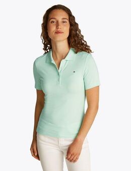 Tommy Hilfiger Poloshirt 1985 Slim Fit Pique Premium mit Logostickerei, mit Seitenschlitzen