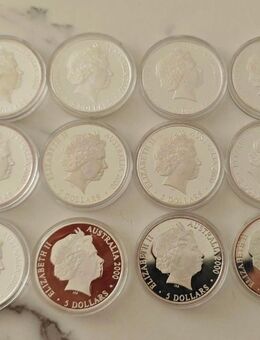 12 x 1 Unze Silber (je ca. 31 g) - Wesseling