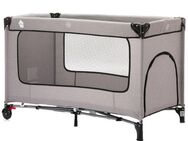 Fillikid Baby-Reisebett Reisebett mit Komfortmatratze, hellgrau melange, inkl. Transporttasche