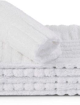 ROSS Waschhandschuh CARRE, (Packung, 6-St), 100% Baumwolle, Rippenstruktur, große Farbauswahl