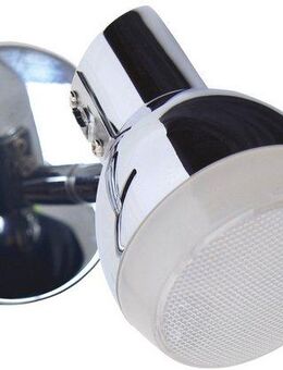 näve LED Wandstrahler Chromey, LED fest integriert, Warmweiß, 1er Spot chromfarben, Lichtfarbe warmweiß, Metall, Acryl, D: 8cm