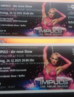 2 Eintrittskarten Variete Darmstadt 26.12.2025 - Groß Gerau