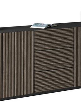 INOSIGN Sideboard Vega Sideboard,Kommode,220 cm, mit 4 Türen und 3 Schubladen,Fronten mit Rillen-Optik