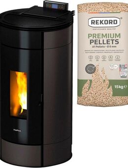 Freepoint Pelletofen Globe airtight, 11 kW, Zeitbrand, 352 W, 230 V