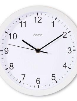 Hama Wanduhr Wanduhr "Elba", Ø 25 cm, ohne Ticken (geräuscharm)