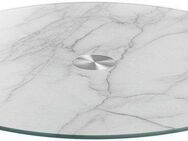 LEONARDO Servierplatte Turn, Glas, Marmoroptik, 33 cm