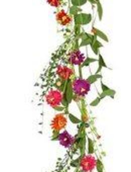 Kunstranke Künstliche Blütengirlande, I.GE.A., Höhe 150 cm, Margerite Gänseblümchen Ranke Girlande Deko AST Rebe