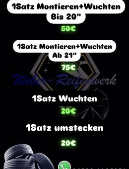 Verschiedene Dienstleistungen die Wir anbieten auf einem Blick - Küps