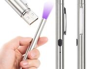 Verkgroup LED Taschenlampe UV-LED Taschenlampe Geldprüfer Tester und Detektor, kompakt (LED-UV-Taschenlampe Banknotenprüfer Bedienungsanleitung, Multifunktionale LED-UV-Taschenlampe mit integriertem Akku), ntegrierte UV-LED-Diode, USB-Ladung,...